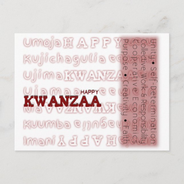 Carte Postale Moderne Happy Kwanzaa (Devant)