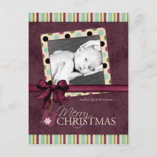 Carte postale moderne Joyeux Noël Pois