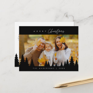 Carte Postale Moderne Minimaliste, Joyeux Noël Photo de Famille
