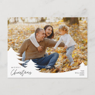 Carte Postale Moderne Minimaliste, Joyeux Noël Photo de Famille