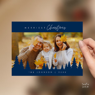 Carte Postale Moderne Minimaliste, Noël le Plus Joyeux Photo de