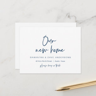 Carte Postale Moderne minimaliste, Nouveau Faire-part d'adresse 