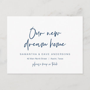 Carte Postale Moderne minimaliste, Nouvelle annonce d'adresse de