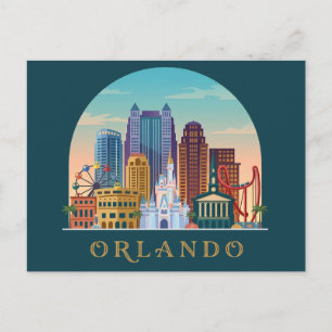 Carte postale moderne Orlando Floride Ligne d'hori