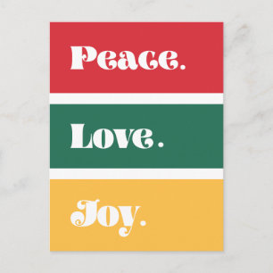 Carte Postale Moderne Paix Amour Joie Noël