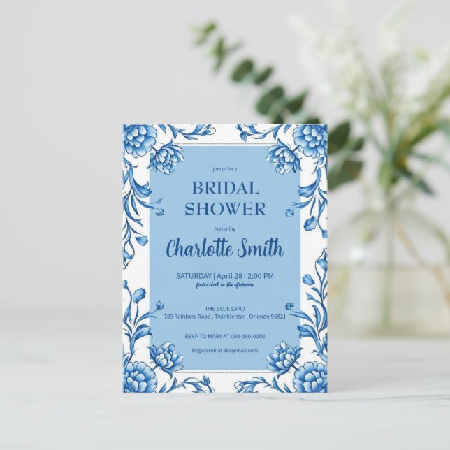 Carte Postale Moderne Simple Chinoiserie antique douche nuptiale (Debout devant)