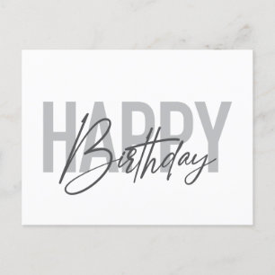 Carte Postale Moderne, simple, urbain, cool Joyeux anniversaire
