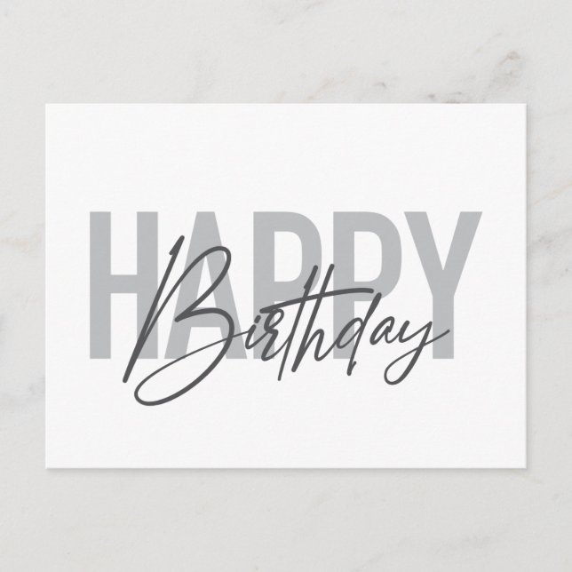 Carte Postale Moderne, simple, urbain, joyeux anniversaire cool (Devant)