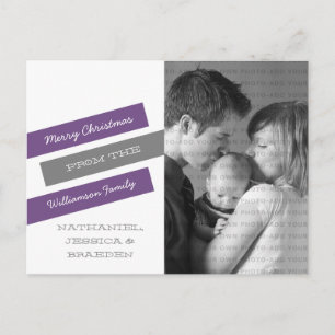 Carte postale moderne Slant (violet/gris)