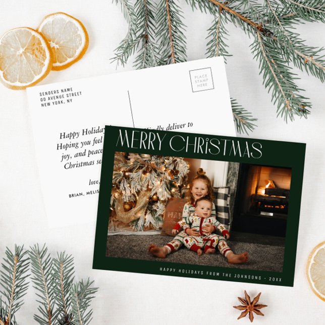 Carte Postale Moderne tendance minimale joyeux noël  (Créateur téléchargé)