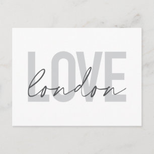 Carte Postale Moderne, urbain, simple, cool, design Love London