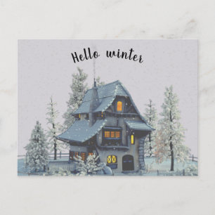 Carte Postale Moderne Vintage Winter Garden Lodge 3