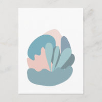 Modernisme Abstrait cool en bleu et blanc