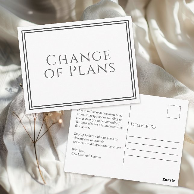 Carte Postale Modification des plans Replanifier le Mariage ou l (Créateur téléchargé)