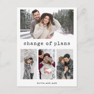 Carte Postale Modification des plans   Texte et photo de la mach