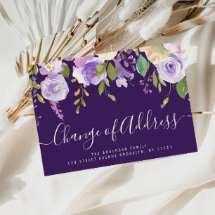 Carte Postale Modification du script d'adresse en lettres violet