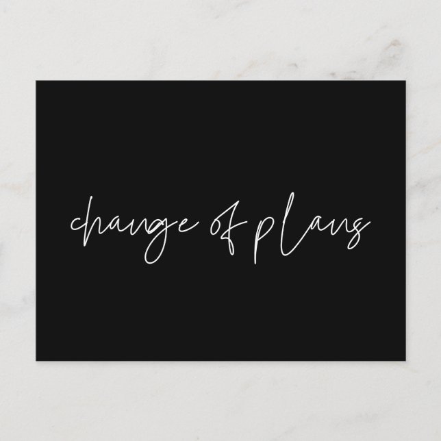 Carte Postale Modification minimale des plans Report mariage (Devant)