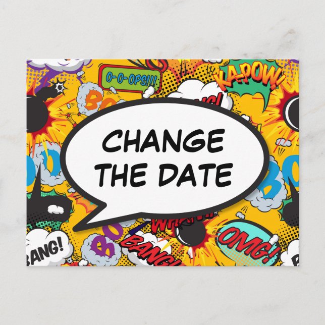 Carte Postale Modifier La Date Nouveau Plan Moderne Fun Comic (Devant)