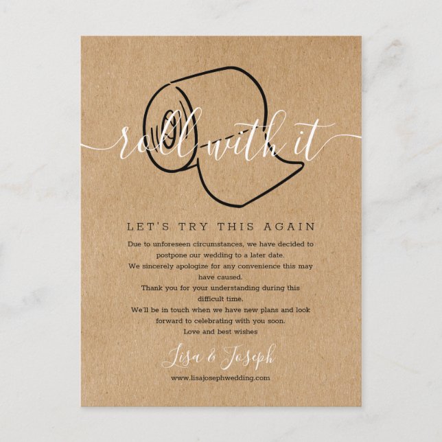 Carte Postale Modifier la date reportée Annulation de la photo r (Devant)