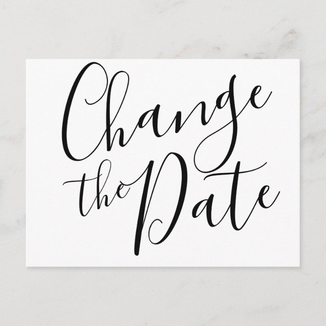 Carte Postale Modifier la date reportée Annulation de l'événemen (Devant)