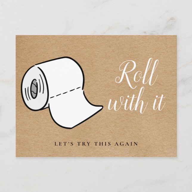 Carte Postale Modifier la date reportée Annulé événement rustiqu (Devant)