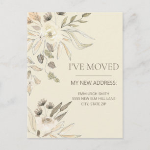 Carte Postale Modifier l'aquarelle Brown de la crème d'adresse