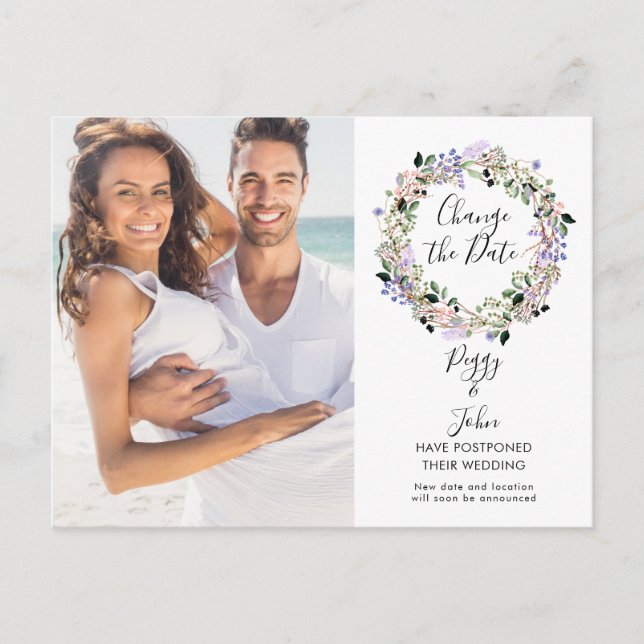 Carte Postale Modifier le Mariage de la photo reportée du script (Devant)