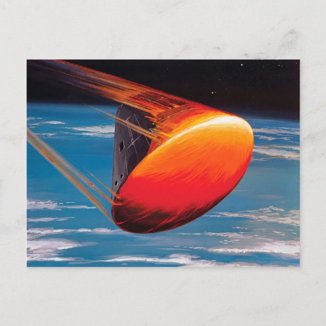 Carte Postale Module de commande Apollo NASA Space Capsule Artwo (Devant)