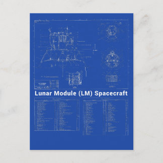 Carte Postale Module lunaire Lander Lune (LM) - Plan directeur