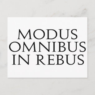 Carte Postale Modus Omnibus À Rebus