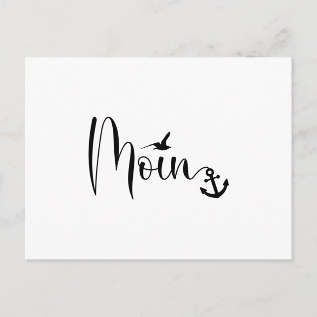 Carte Postale Moin Gull Ancre dialecte bas allemand (Devant)