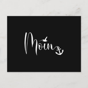 Carte Postale Moin Möwe Anker Low German Dialice white