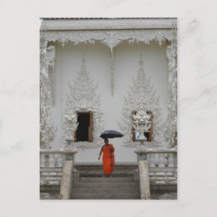 Carte Postale Moine au temple blanc à Chiang Rai