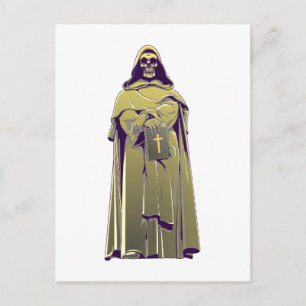 Carte Postale Moine crâne Totenkopf Schädel Mönch