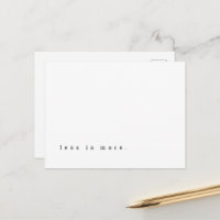 Moins est Motivation Citation Postcard