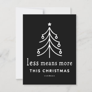 Carte Postale Moins signifie plus pour Noël