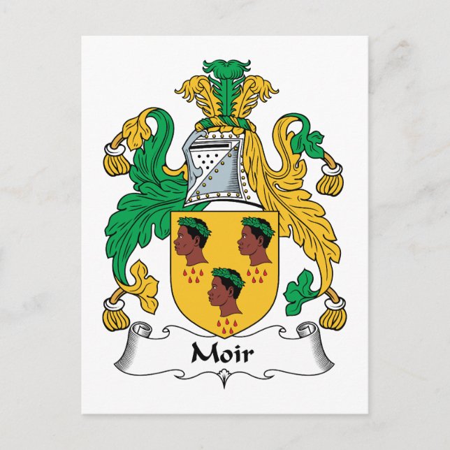 Carte Postale Moir Family Crest (Devant)