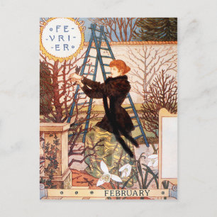 Carte postale : Mois de février - Février
