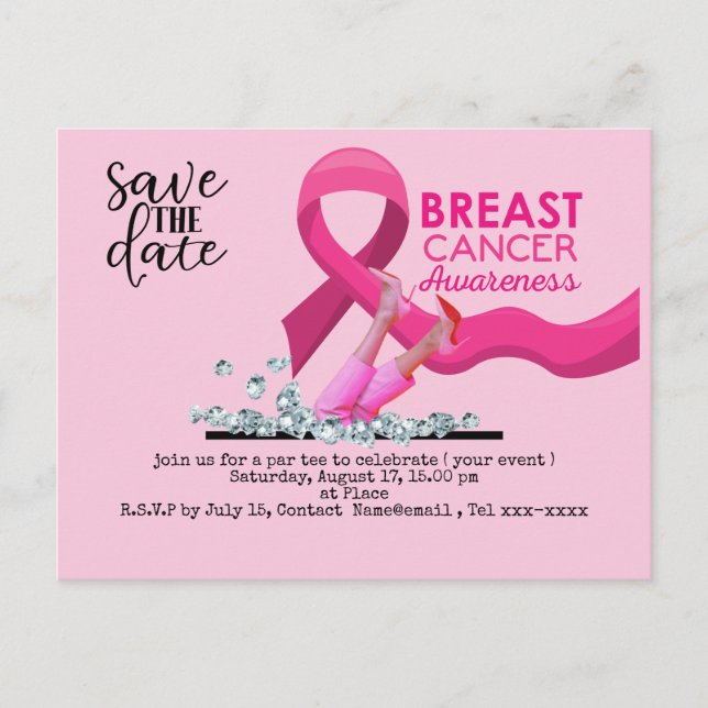 Carte Postale Mois de la sensibilisation au cancer du sein, sauv (Devant)