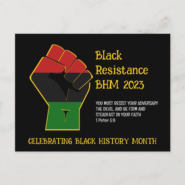 Carte Postale MOIS DE L'HISTOIRE DES NOIRS Résistance (Devant)