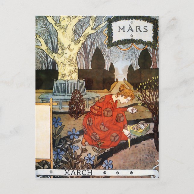 Carte postale : Mois de mars - Mars (Devant)