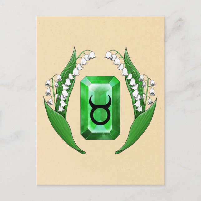 Carte Postale Mois de naissance mai Taurus (Devant)