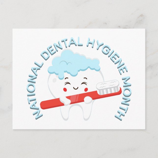 Carte Postale Mois national de l'hygiène dentaire Bonne dent (Devant)
