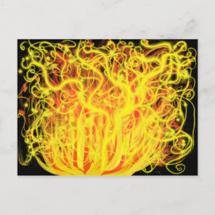 Carte Postale Moïse brûle Bush feu l'art prophétique chrétien