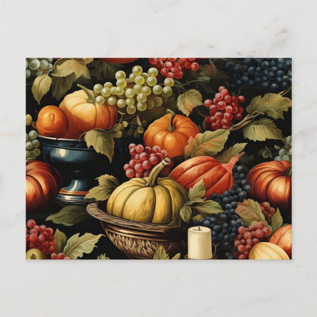 Carte Postale moisson d'automne, couleurs de l'automne, (Devant)