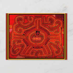 Carte Postale Mola Design par les Indiens San Blas