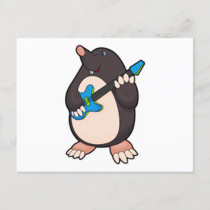 Carte Postale Mole à la musique avec guitare