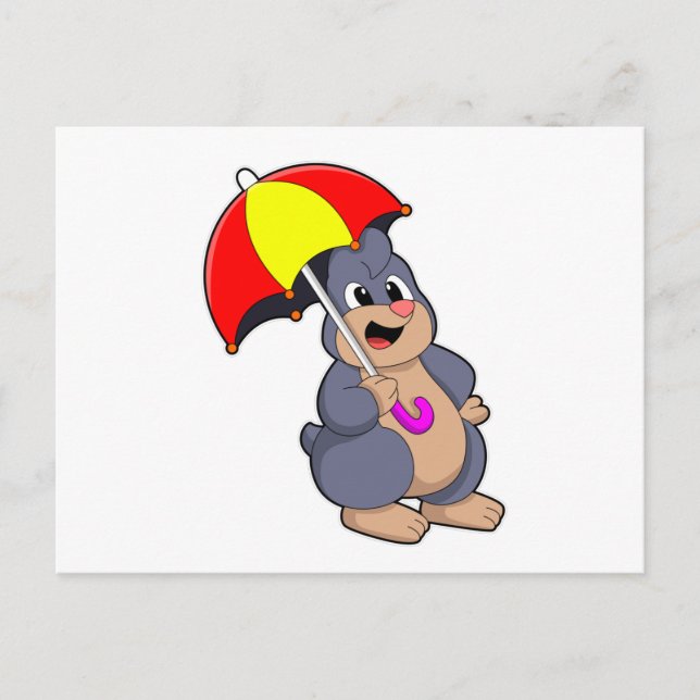 Carte Postale Mole avec parapluie (Devant)