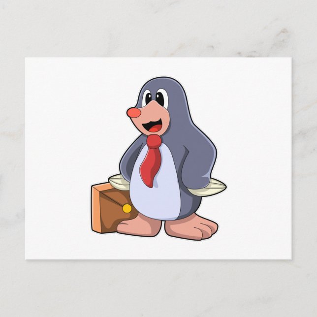 Carte Postale Mole comme entrepreneur avec sac (Devant)