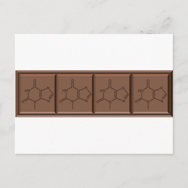 Carte Postale Molécule de chocolat (Devant)